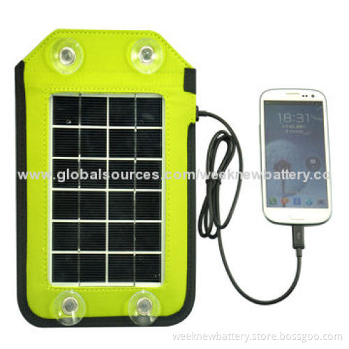 Solar Phone Charger, Can Hung on Any Kind of Bag and Set Up on Floor Charging for Mobile Phone